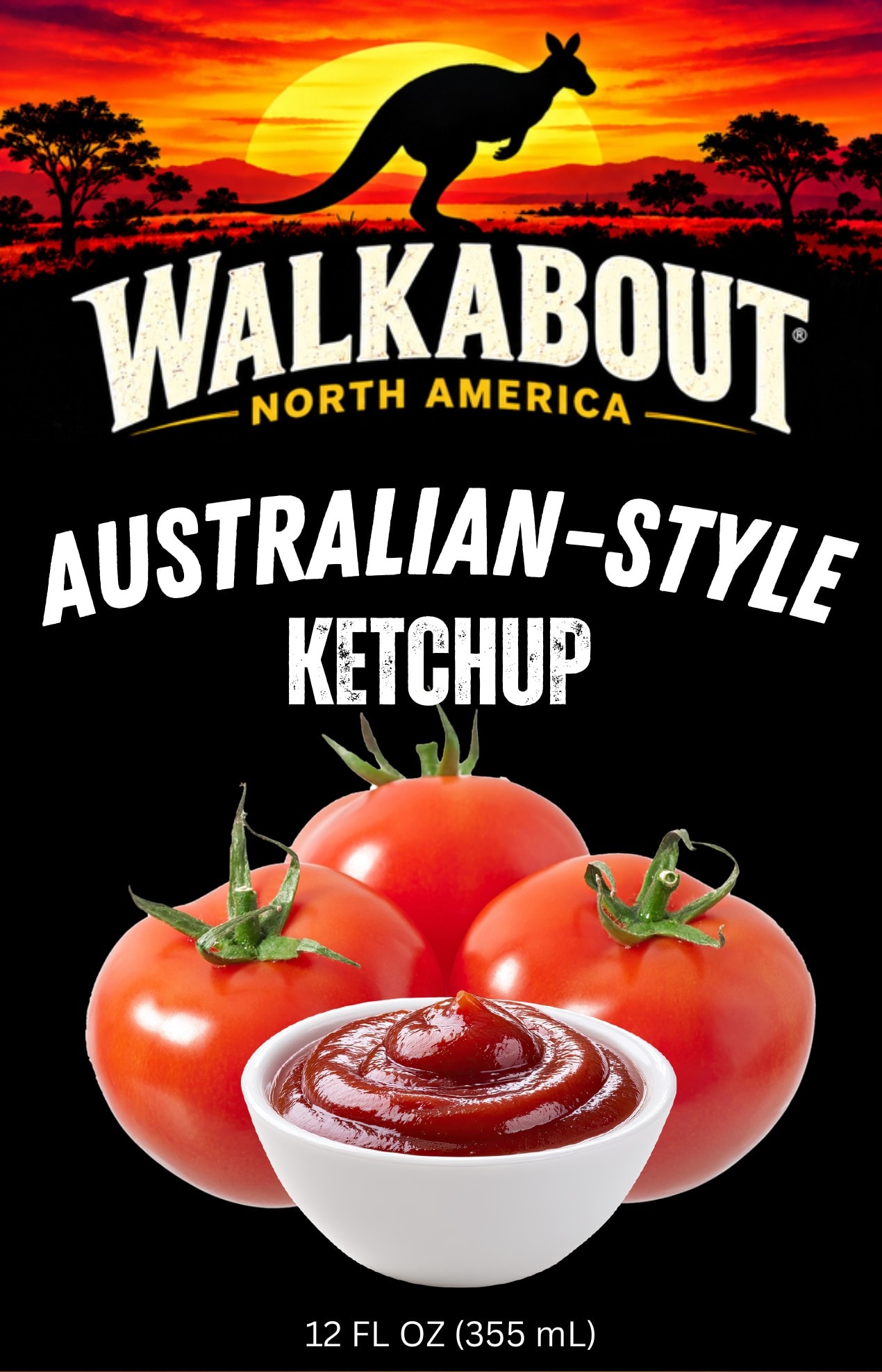 Australian-Style Ketchup label